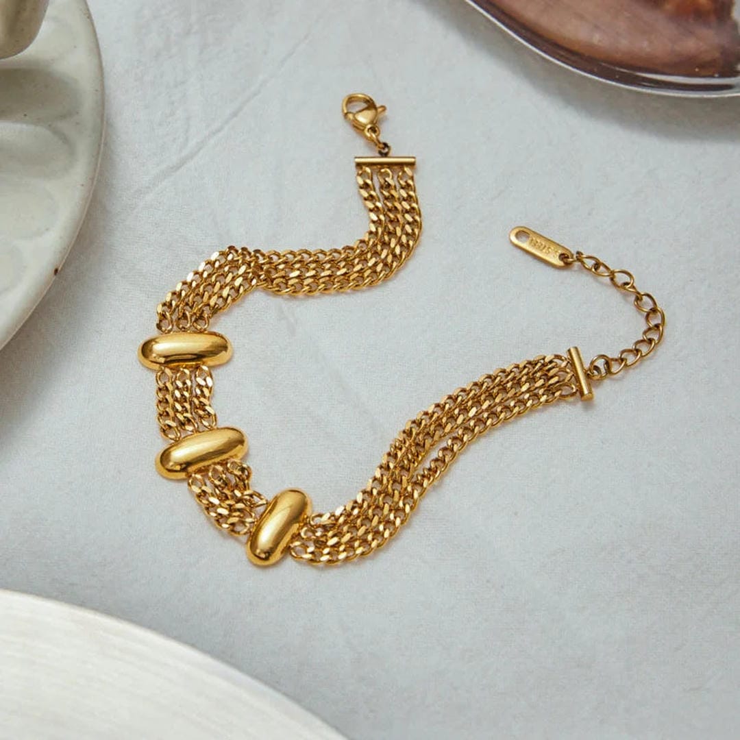 Elegant Layered Gold Chain Bracelet