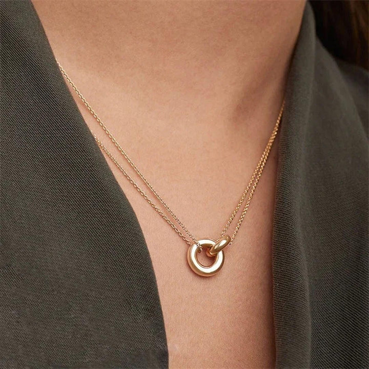 Dazzling Necklace With Ring Accent