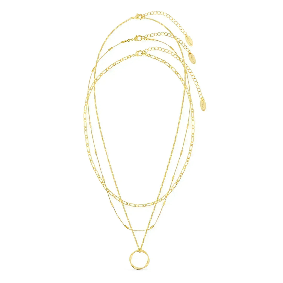 Triple Strand Layer Necklace