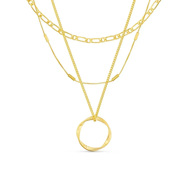 Triple Strand Layer Necklace