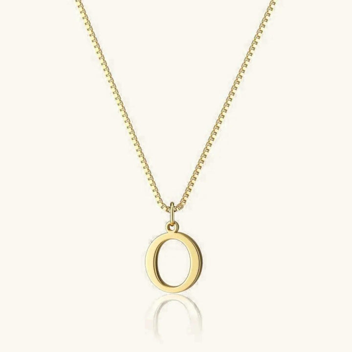 Vintage Letter Initial Gold Necklace