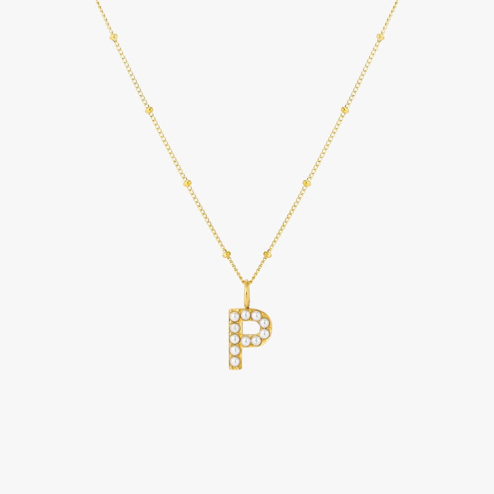 Pearl Initial Pendant Necklace