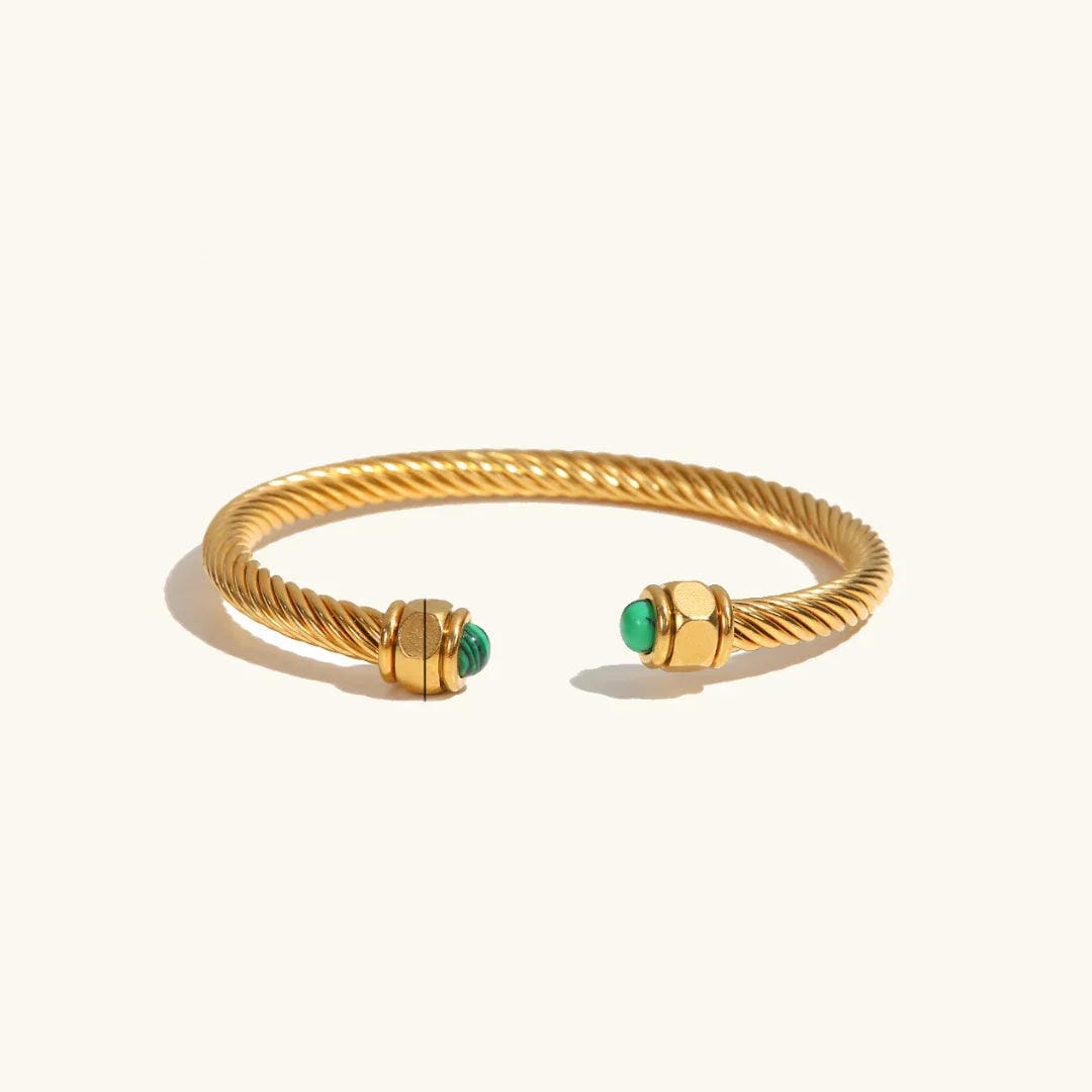 Gold Gemstone Bangle