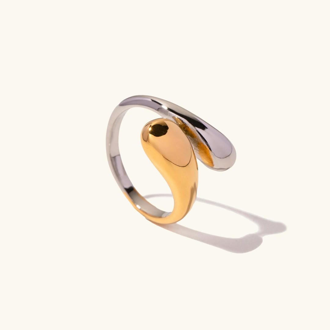 Radiant Teardrop Open Ring