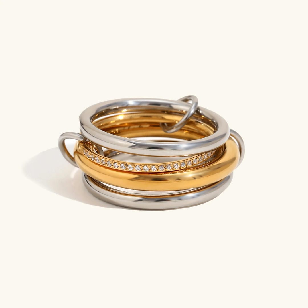 Luxe Crystals Stack Rings