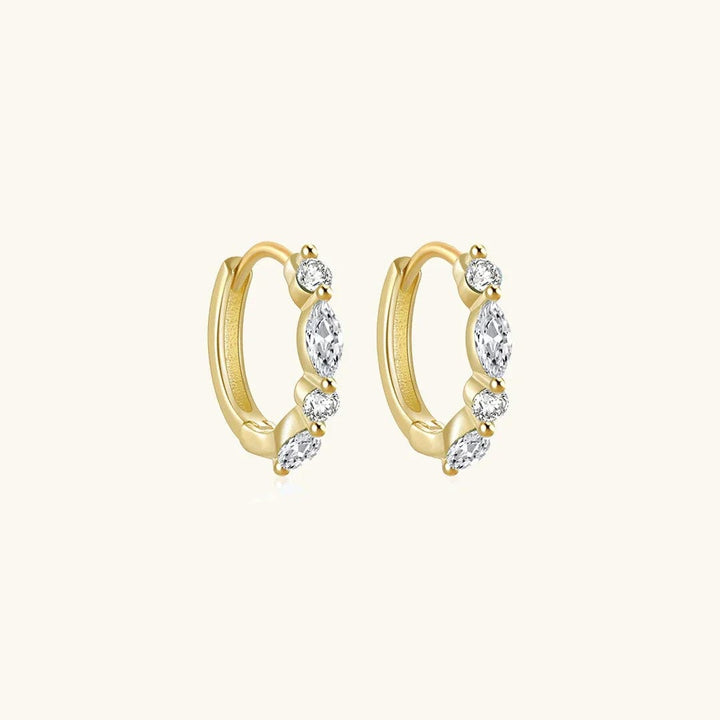 Shimmering Statement Crystal Hoops