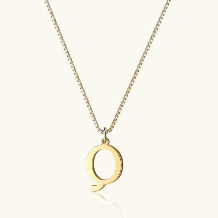 Vintage Letter Initial Gold Necklace