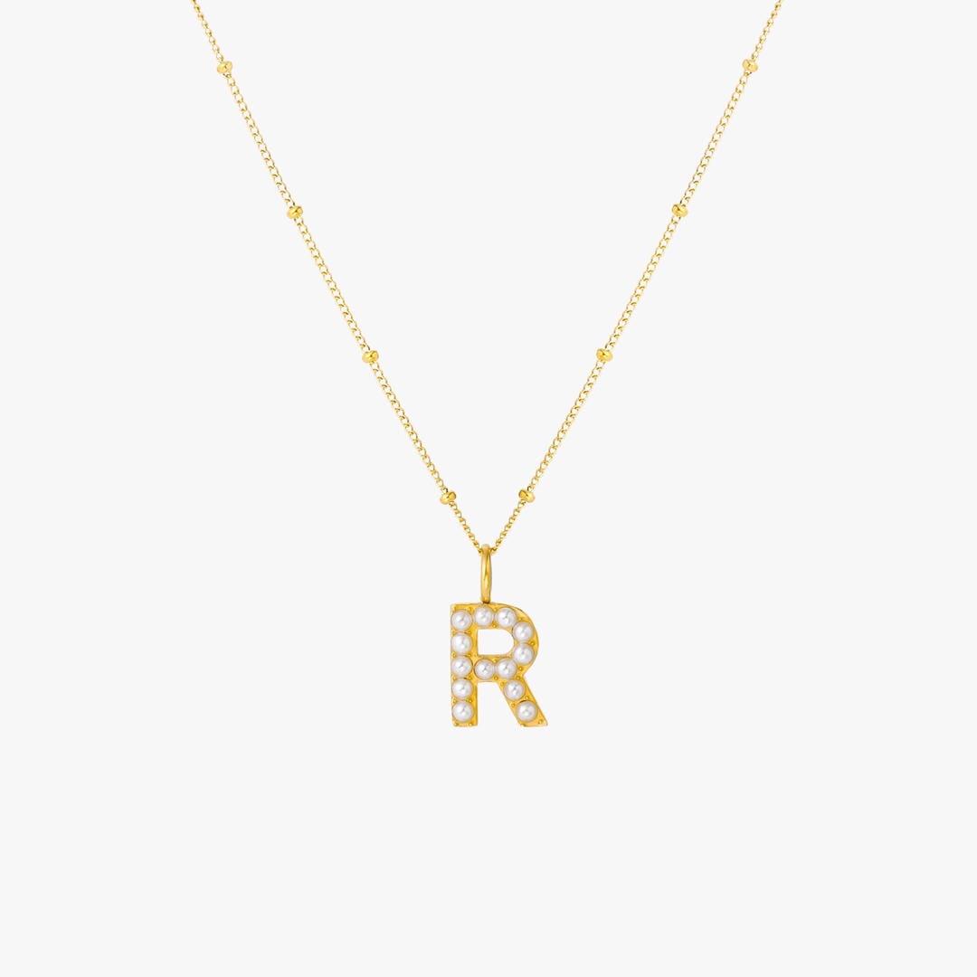 Pearl Initial Pendant Necklace