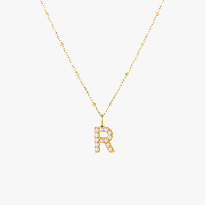 Pearl Initial Pendant Necklace