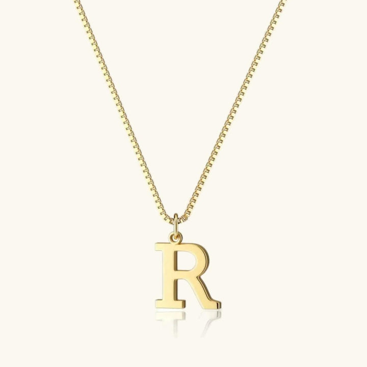 Vintage Letter Initial Gold Necklace