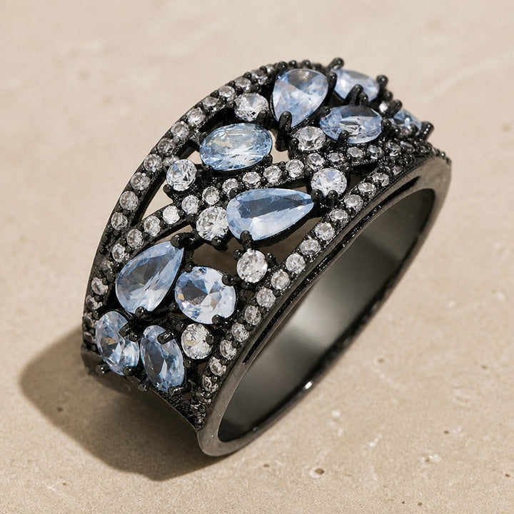 Retro Pavé Marquise Cluster Ring