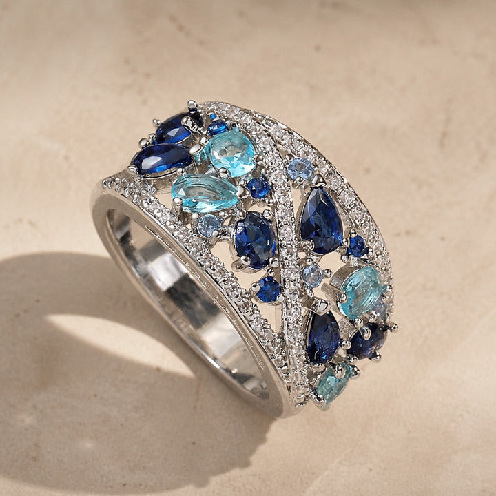 Retro Pavé Marquise Cluster Ring