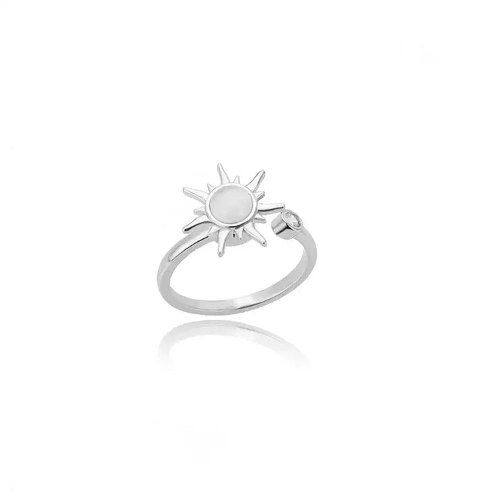 Celestial Sunbeam Moonstone Gold Ring