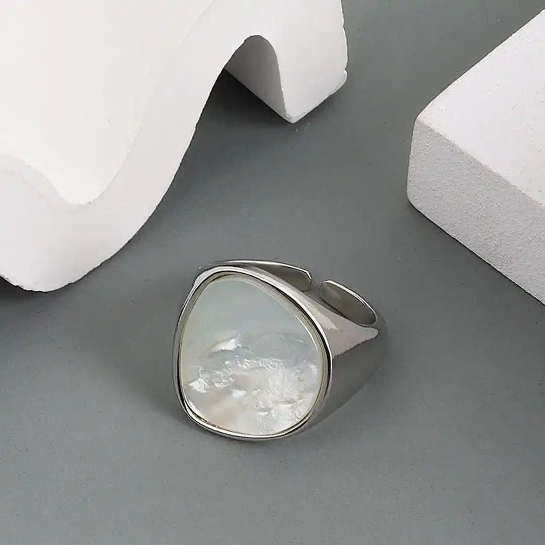 Mother of Pearl Signet Ring