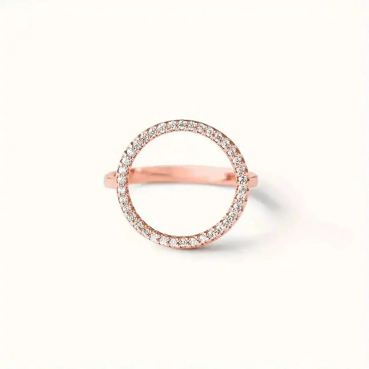 Round Cubic Circle Zirconia Ring