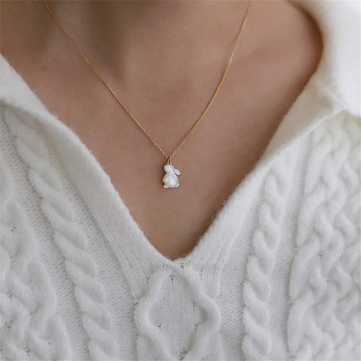 Artistic Rabbit Pendant Necklace