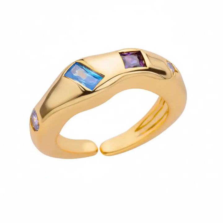 Cosmic Gemstone Chunky Band Rings