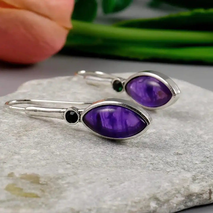 Classic Silver Marquise Drop Earrings