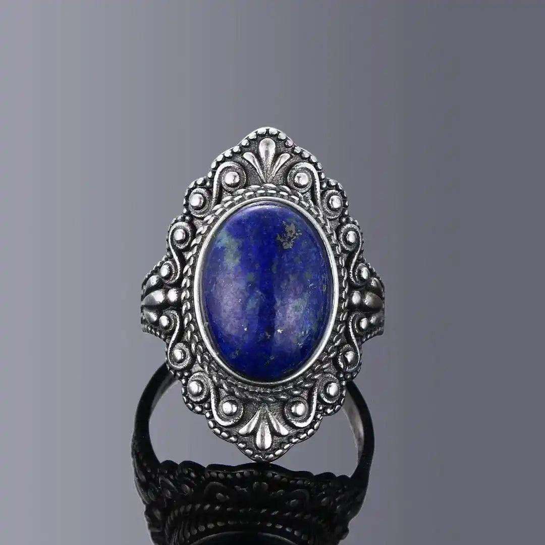Vintage Silver Ornate Oval Ring