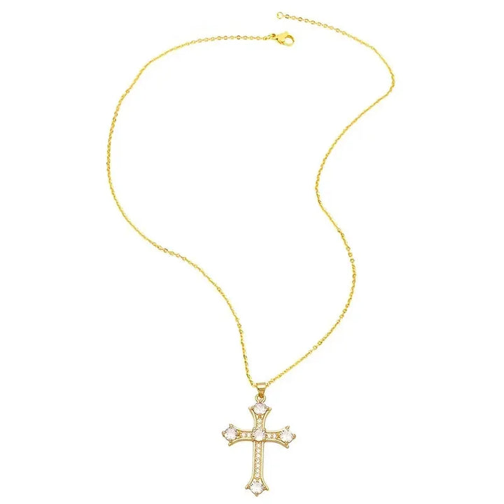 Exquisite Zirconia Cross Necklace