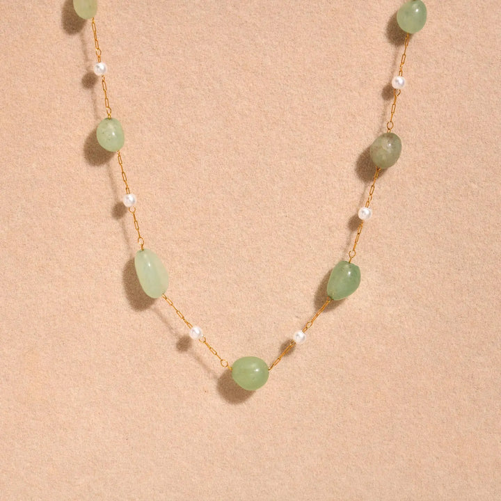 Bohemian Beaded Pearl Chain Necklace