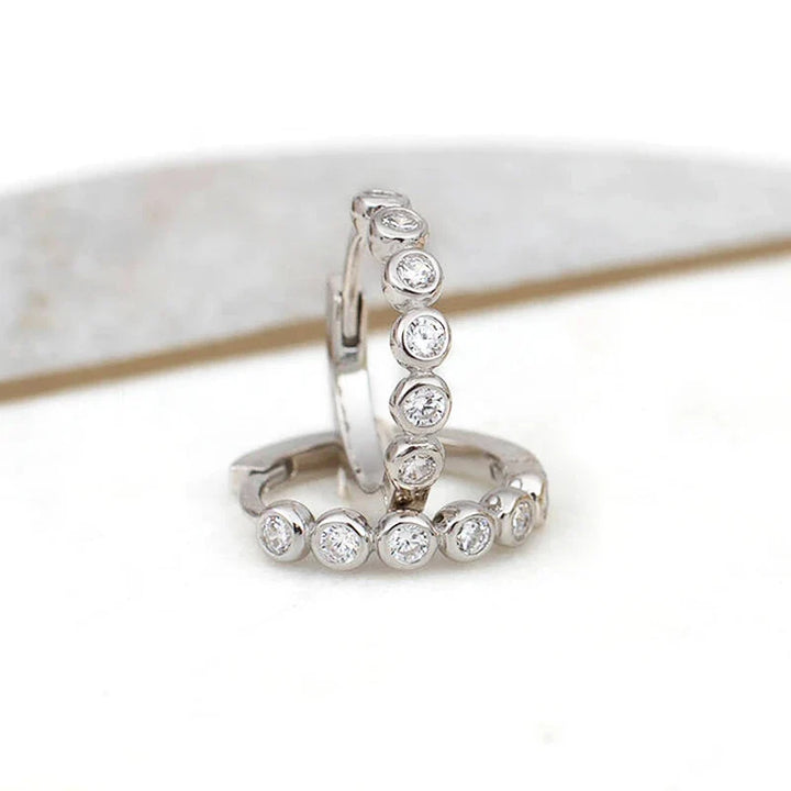 Luxe Fashion Zirconia Hoop Earrings