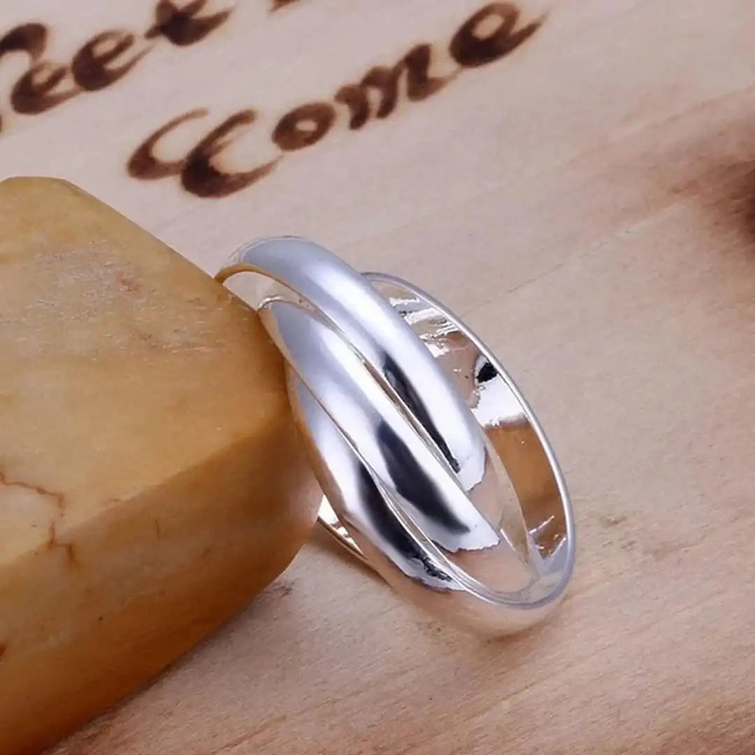 Silver Thin Stacked Rings