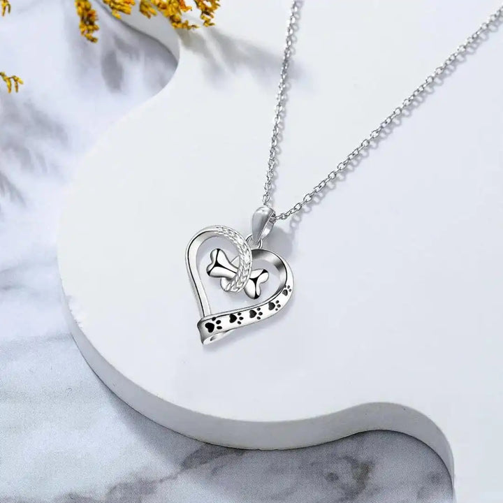 Pet Lover Heart &amp; Bone Jewelry Set