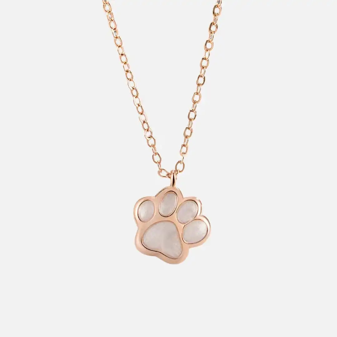 Paw Charm Rose Gold Necklace