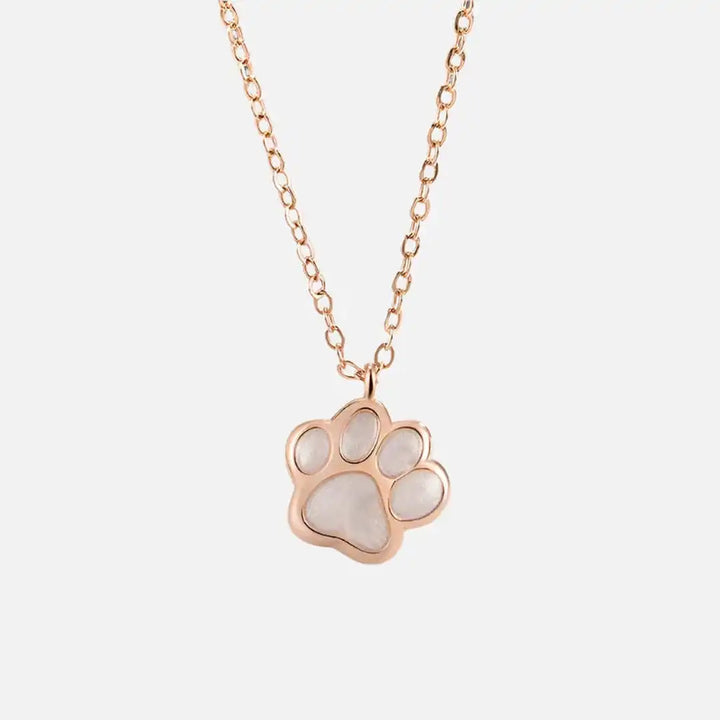 Paw Charm Rose Gold Necklace