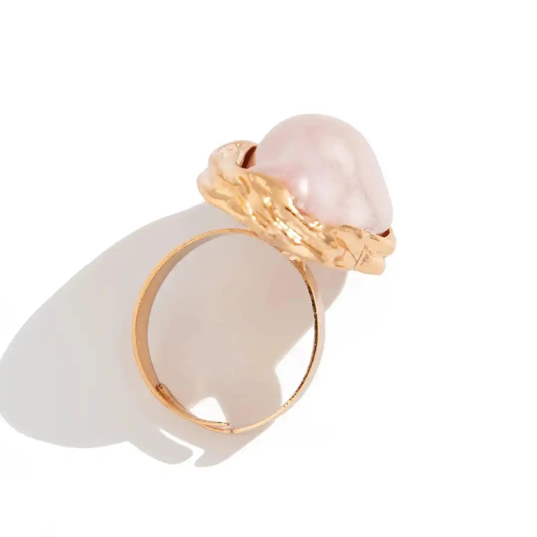 Chunky Baroque Pearl Cocktail Rings