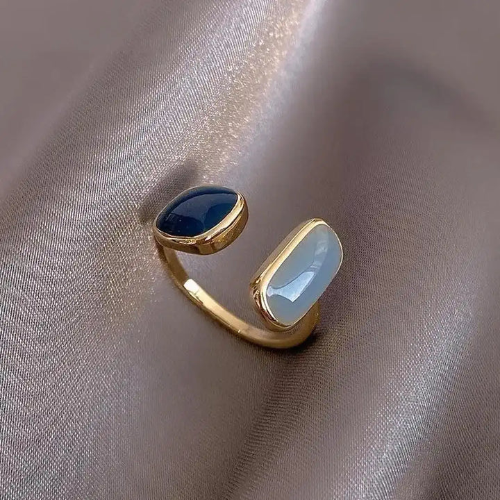Bohemian Blue Gemstone Adjustable Ring