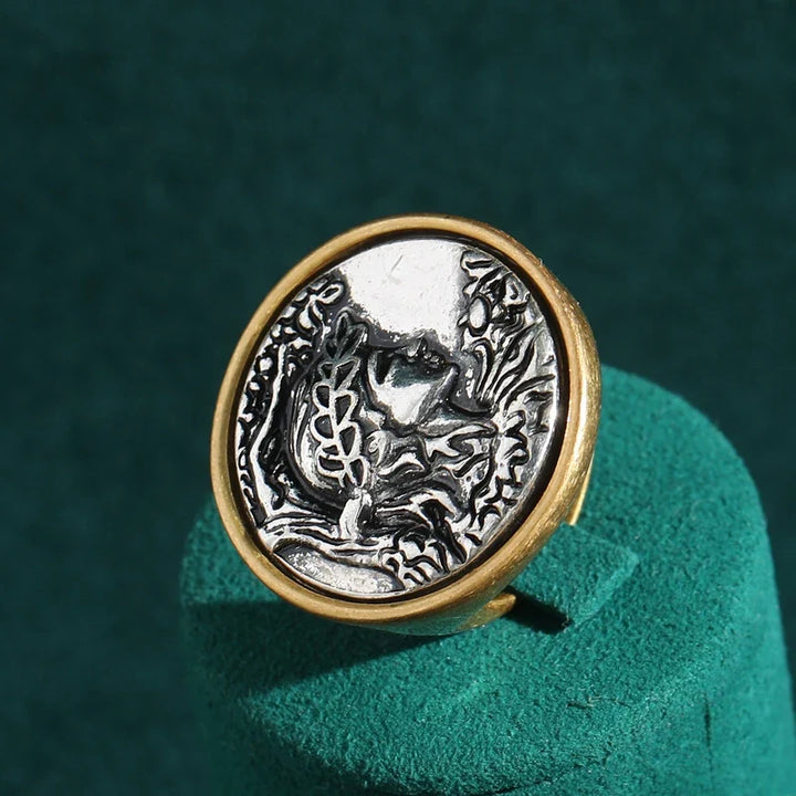 Antique Cameo Portrait Gold Ring