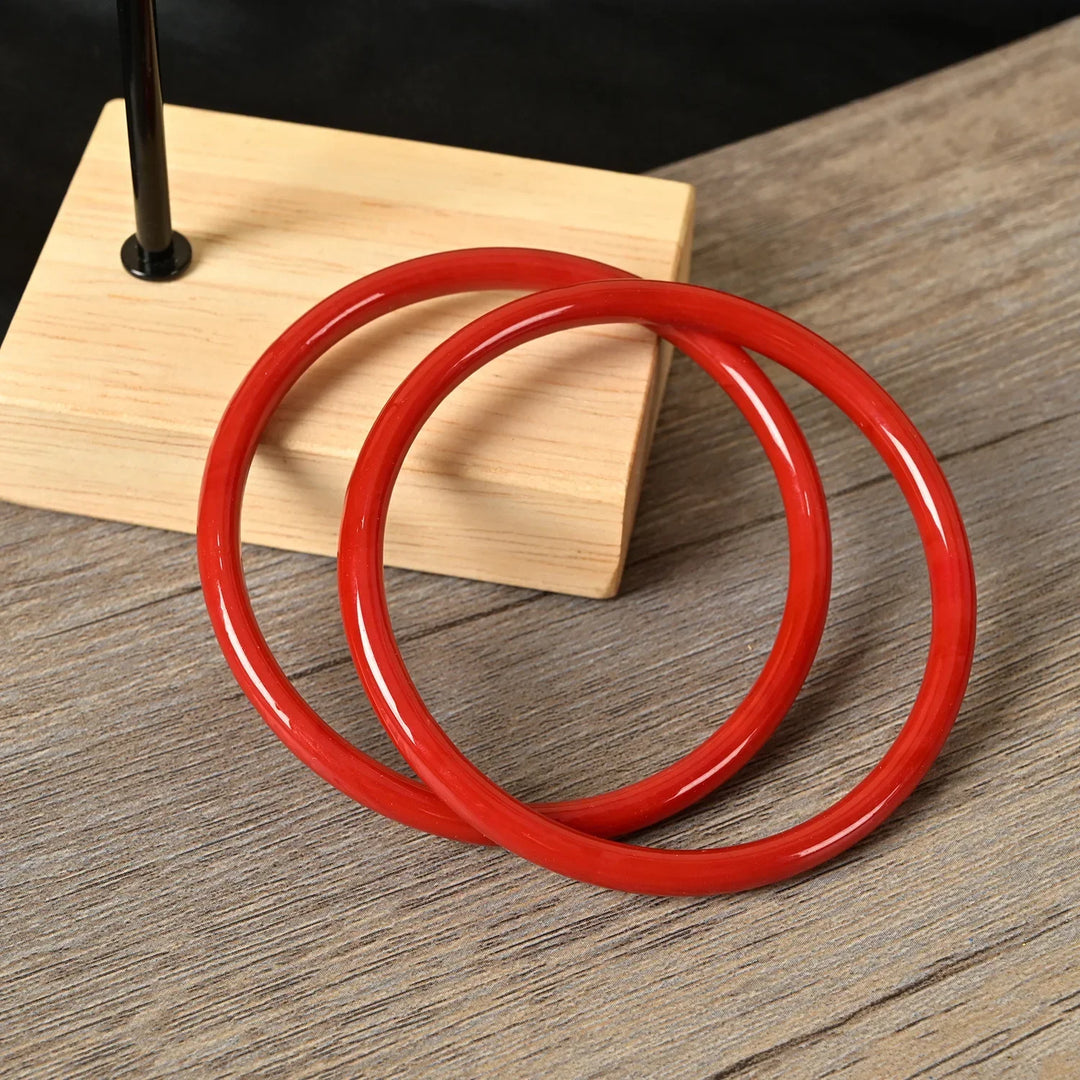 Polished Glass Jingle Bangles