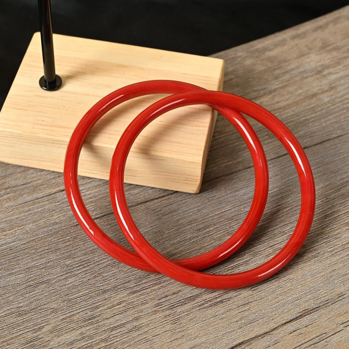 Polished Glass Jingle Bangles