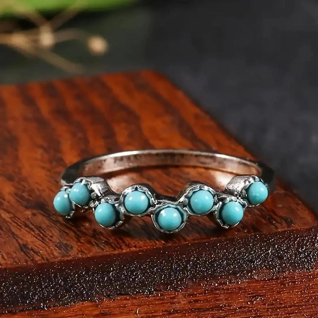 Timeless Turquoise Beaded Ring