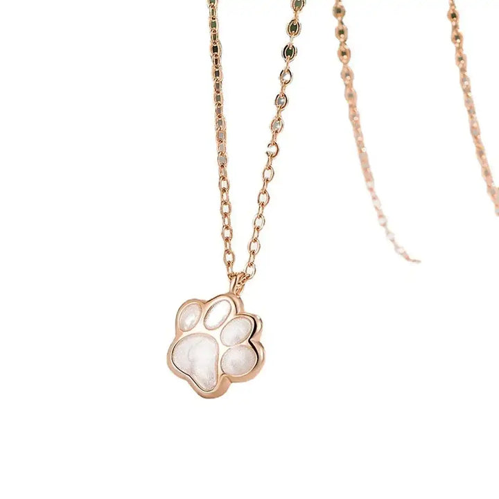 Paw Charm Rose Gold Necklace
