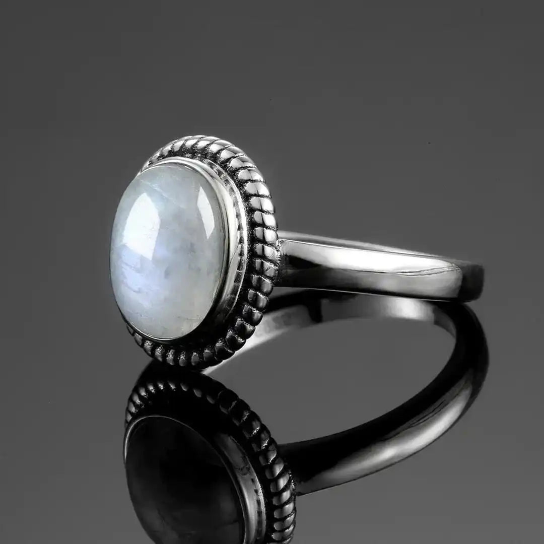 Classic Silver Rope Oval Ring
