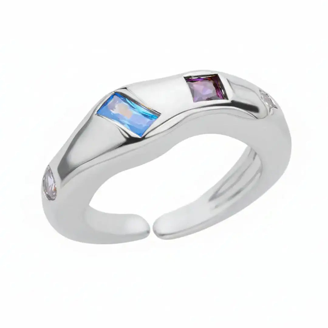 Cosmic Gemstone Chunky Band Rings