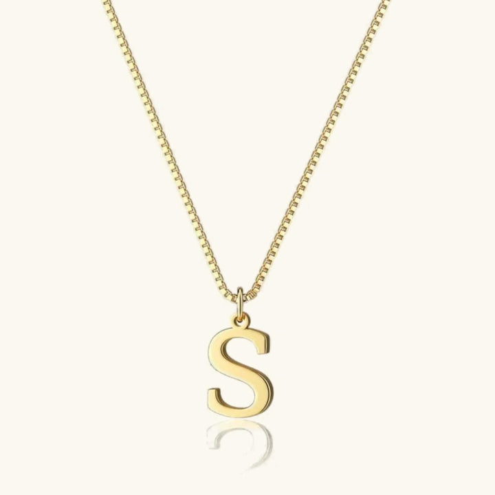 Vintage Letter Initial Gold Necklace
