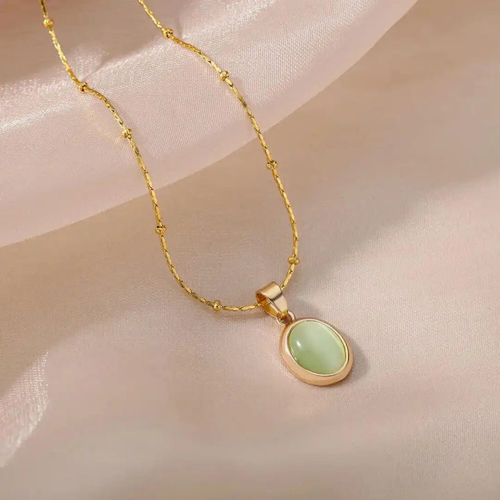Opal Radiance Gold Necklace