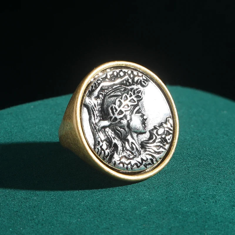 Antique Cameo Portrait Gold Ring