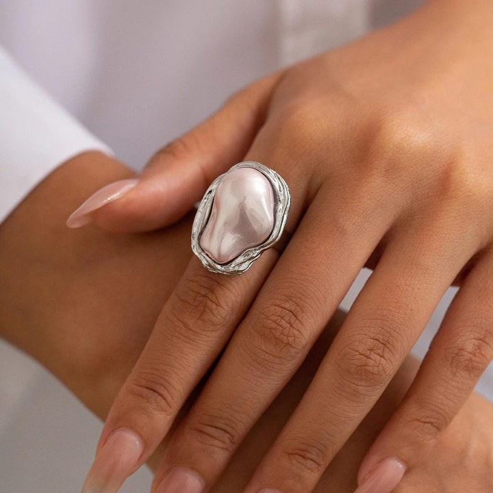 Chunky Baroque Pearl Cocktail Rings