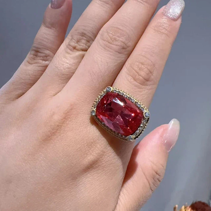 Sophisticated Square Zircon Ring