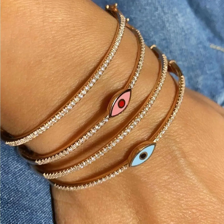 Enamel Eye Charm Bracelet