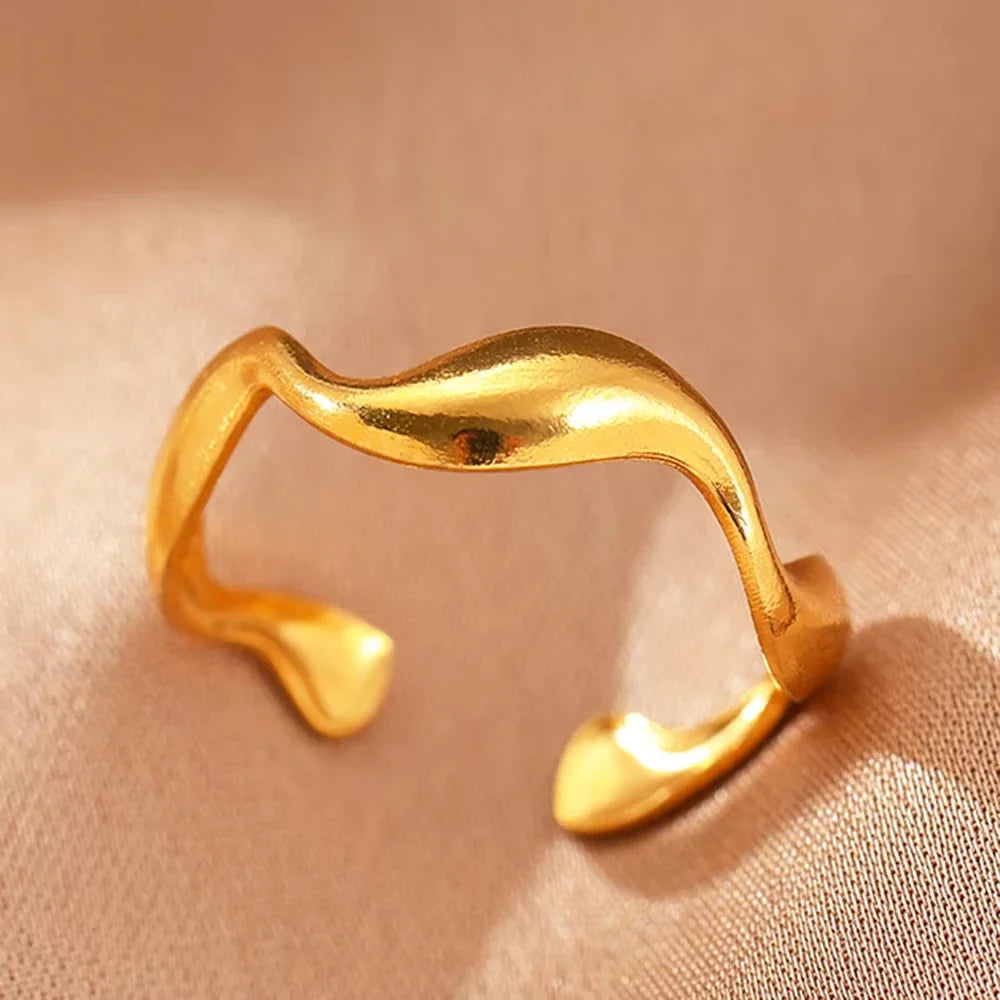 Sculpted Gold Statement Ring