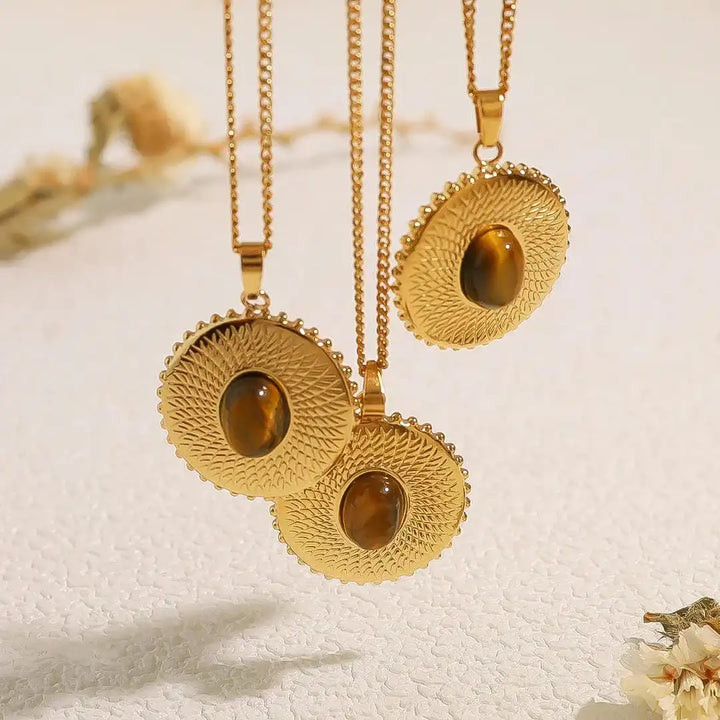 Luxurious Tiger Eye Retro Necklace