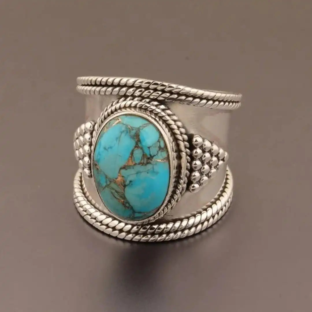 Retro Turquoise Style Ring