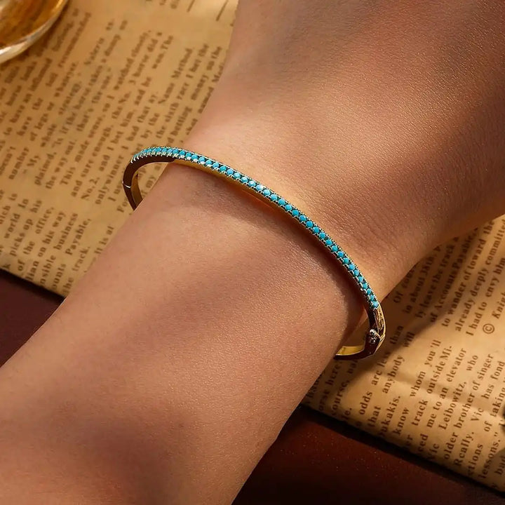 Golden Turquoise Stone Bracelet