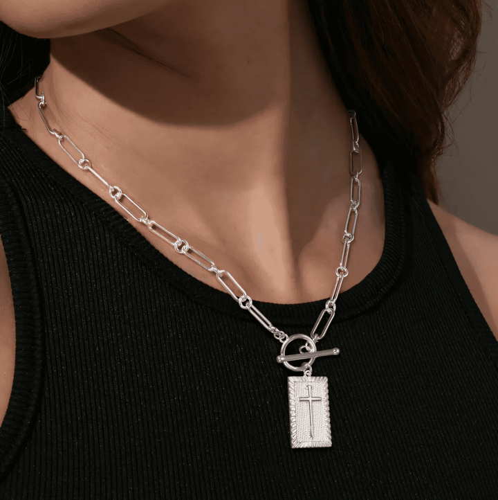 Elegant Unique Cross Pendant Necklace